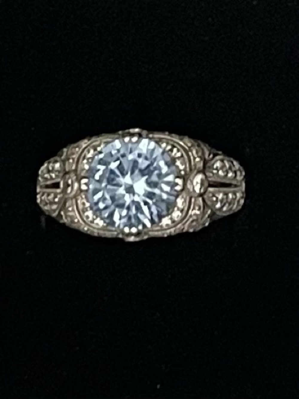 NWT Xavier Ring High Brilliance Absolute sim blue stone size 8